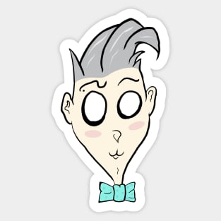 Stay weird quirky ghostly caricature Sticker